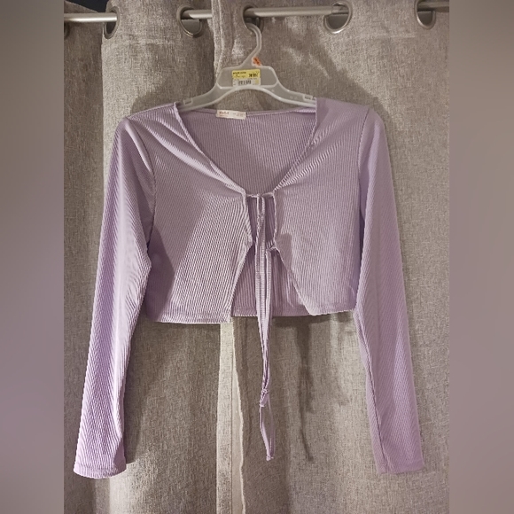 ROMWE Tops - ROMWE WOMEN'S LARGE PURPLE LONG SLEEVE TOP💜